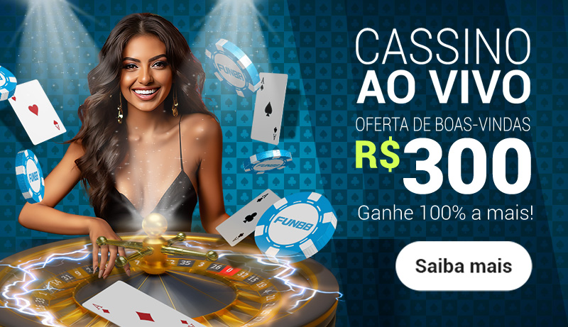 R$300 em Bônus no Cassino Ao Vivo